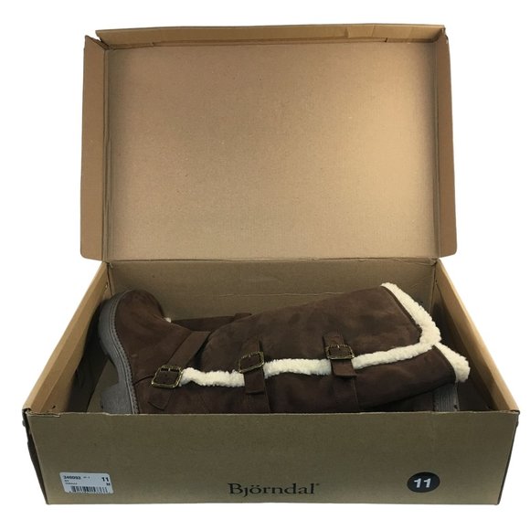 BJORNDAL IVY CHOCOLATE SUEDE BOOTS NIB WOMENS 11 - Picture 3 of 9